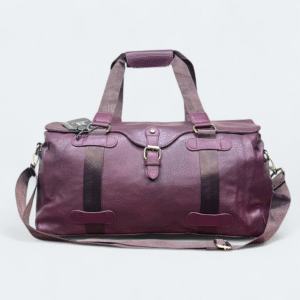 Premium Maroon Artificial Leather Duffle for Business Trips