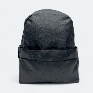 Calvin Klein Premium Artificial Leather Black Backpack For Men . Model - 829