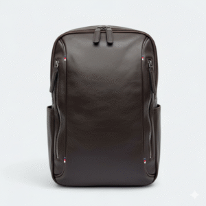 High Quality Artificial Leather Laptop Backpack  . Model - 1560 Chocoale