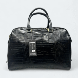 Classic Design Leather look Travel Bag 3690 Black