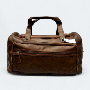 Extra Size Artificial Leather Travel Bag -L733 Brawn