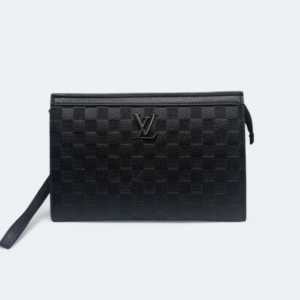 LV Check Pattern Artificial Leather Hand Bag 8150-8 Black