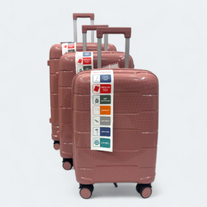 Lightweight Premium Quality PP Luggage Spinner Wheels M6910 Rose Pink