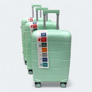 Lightweight Premium Quality PP Luggage Spinner Wheels M6910 Mint Green