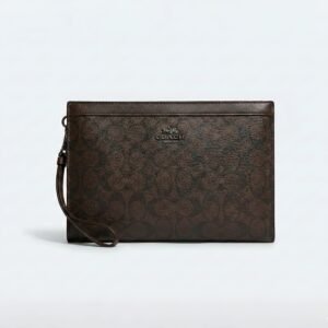 Travel Friendly Coach Brand Hand Bag Brown